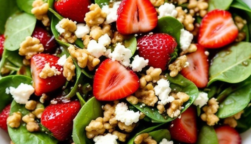 Spinach & Strawberry Meal-Prep Salad