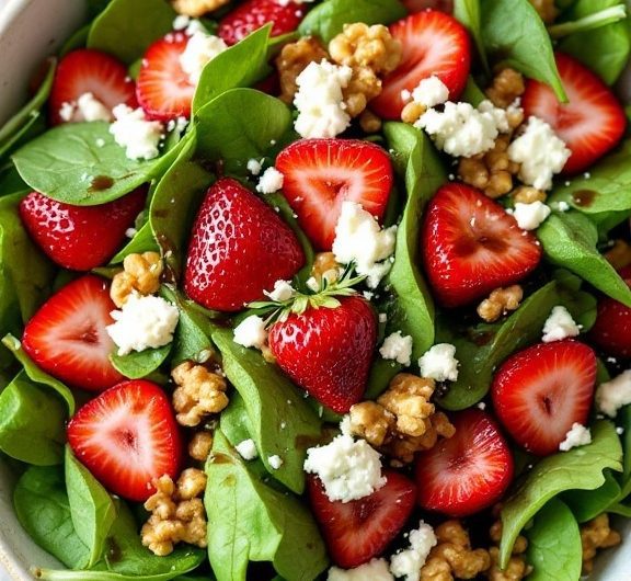Spinach & Strawberry Meal-Prep Salad
