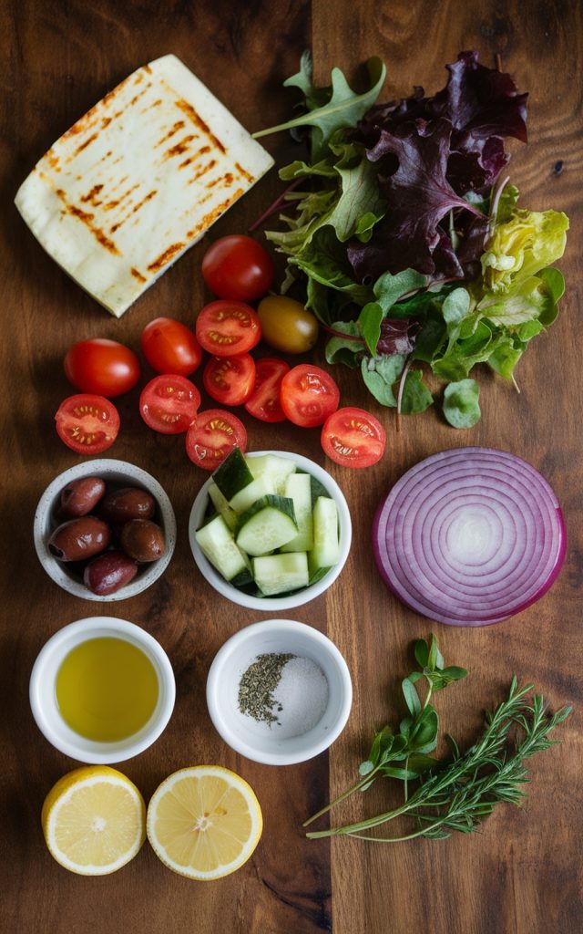 Grilled Halloumi with Vegetables