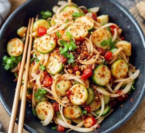 Tangy and Spicy Korean Cucumber Salad