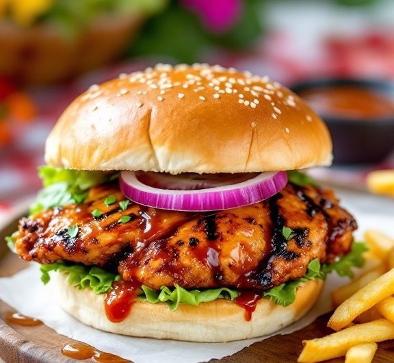 Zesty Orange Juice BBQ Chicken Sandwiches