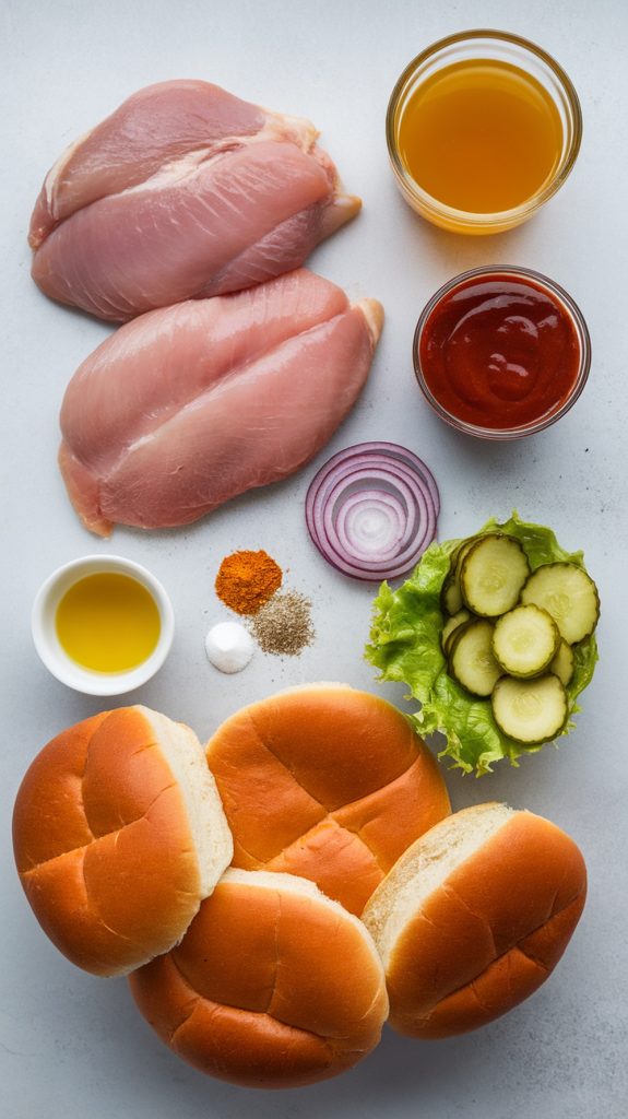 Delicious Orange Juice BBQ Chicken Sandwiches